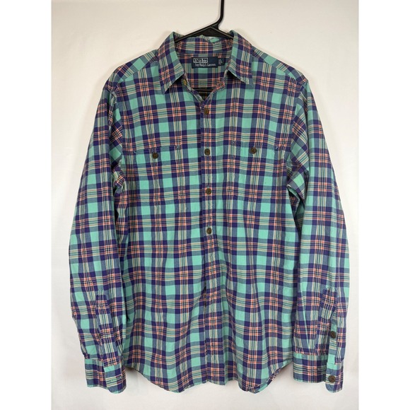 Polo by Ralph Lauren Other - Polo Ralph Lauren Mens Plaid Button Down Teal Purple Orange Large Long Sleeve